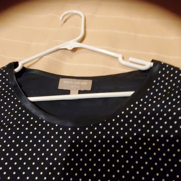 Banana Republic Luxe Shirt Short Sleeve Navy - Picture 4 of 4